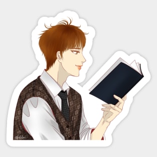 Reading Book Sticker